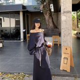 Pure Cotton Cotton Composite 310G Casual Wear Set Shoulder Shawl + Slim Half Skirt Fashion Two-Set