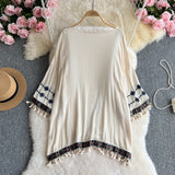 Small-Tropolitic Heavy-Brevel Embroidered Cumcoats Women's Summer Bohemian Holiday Style Loose Outside The Shirt Shawl