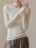 German Yangzi Yarn Spinning All Wool One-Word Crochet Crochet Blouse