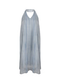 High-End Holiday Tulle Hanging Neck Sling Dress Women Summer Vest Long Skirt