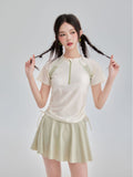 2026 New Edgy Lily Sports Split Swimsuit Fashion Tennis Style Korean Student Skirt Flat Angle Swimsuit
