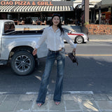 26 Years Of Spring And Summer New High-Rise Slim Slim Micro Loose Bamboo Texture Soft Jeans Women