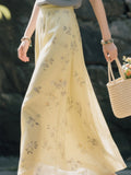 Light Yellow Broken Flower Dress Women 2026 Summer New High-Rise Lanky A-Word Early Spring Beautiful Dress