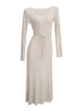 The Elegant Beauty Of Acetate Cashmeal Wool Soft Hanging Knitted Dress Women Autumn And Winter New