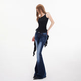 YC& Low-Rise Flares Elastic Spring And Summer Jeans Women & Trousers Length Summer Thin High Lengthened Version
