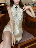 [Lizi Gold] Ruth The Same ~ Big Family Yay Lady Lace Tinger Waist Dress