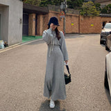 Casual Sports Set 2025 Autumn And Winter New Women's Hoodie High-Waist Aa Half-Dress Fashion Two-Piece Set